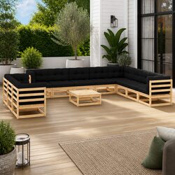 12 Piece Garden Lounge Set with Anthracite Cushions - Specifications