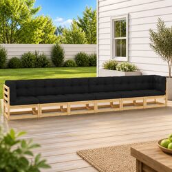 Specifications of 6-Piece Garden Lounge Set with Pinewood