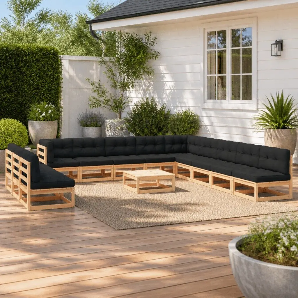 Garden Lounge Set Outdoor Sofa Patio Furniture 13 Piece Modular