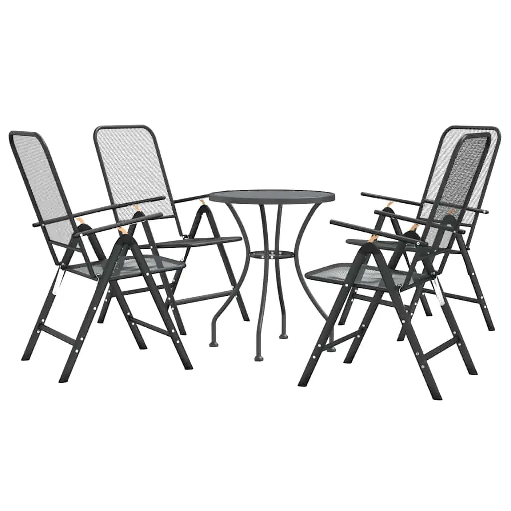 5-Piece Outdoor Dining Set with Adjustable Backrest