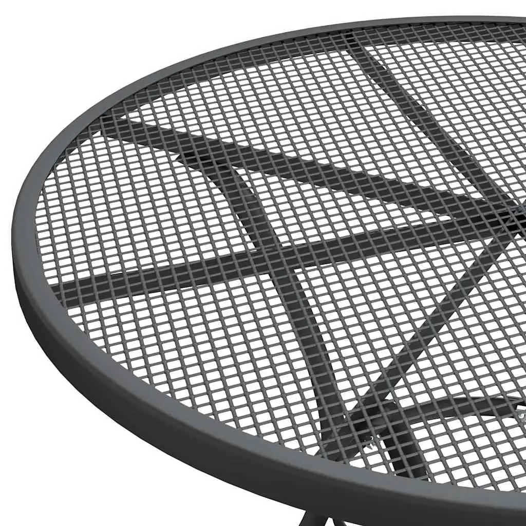 Garden Dining Set 5 Piece Outdoor Furniture Expanded Metal Mesh Anthracite