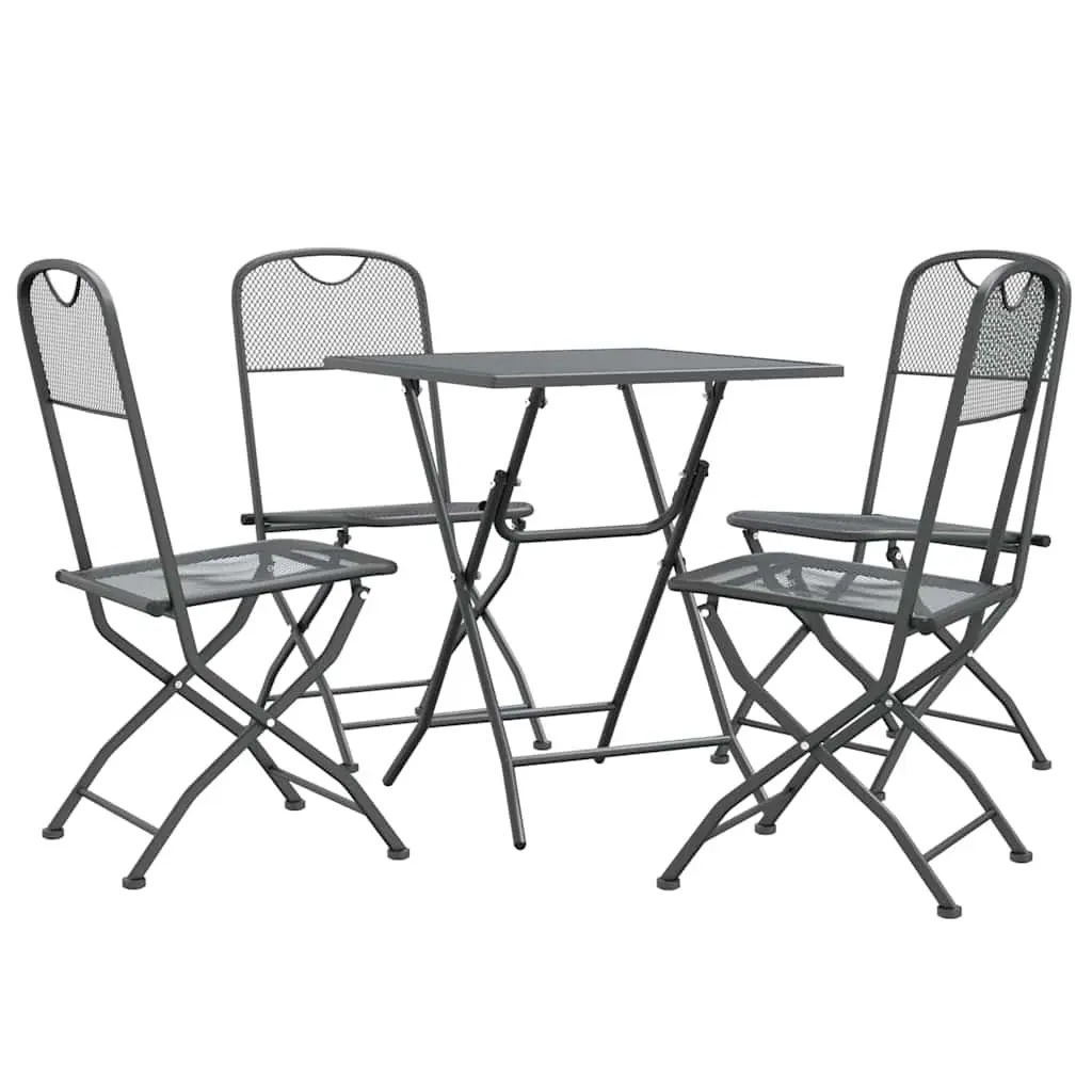 Garden Dining Set 5 Piece Outdoor Furniture Patio Table Chairs Foldable