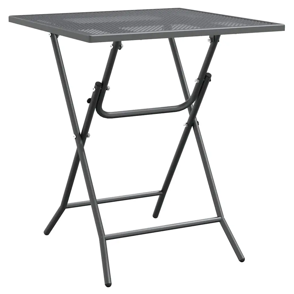 3 Piece Garden Dining Set Outdoor Use Anthracite Expanded Metal Mesh