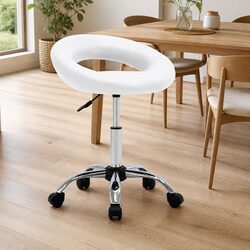 Specifications of Swivel Dining Chair in White Faux Leather
