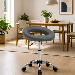 Specifications of the Grey Faux Leather Swivel Chair