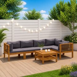Specifications of 6-Piece Acacia Wood Garden Lounge Set