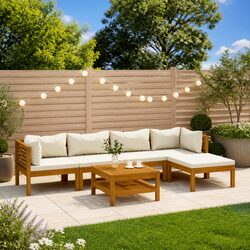 Specifications of 6-Piece Outdoor Lounge Set with Acacia Wood
