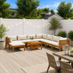 Specifications of 9-Piece Outdoor Lounge Set in Acacia