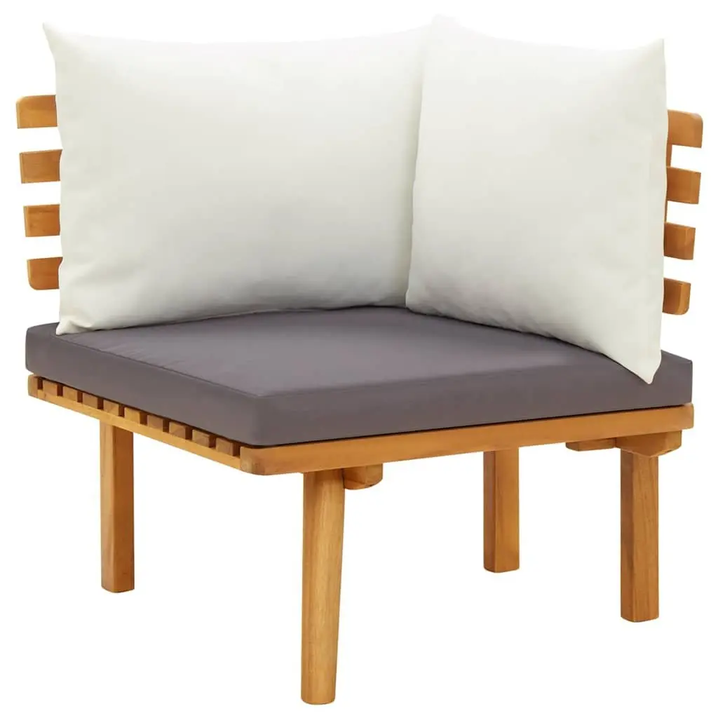 Garden Lounge Set 4 Piece Outdoor Patio Furniture Brown Solid Wood