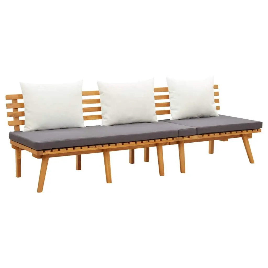 4 Piece Garden Lounge Set Outdoor Patio Furniture Solid Acacia Wood with Cushions