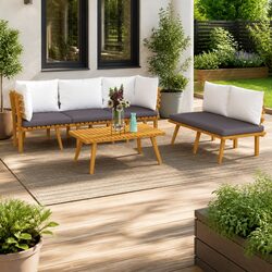 Specifications of the 5 Piece Outdoor Lounge Set in Brown