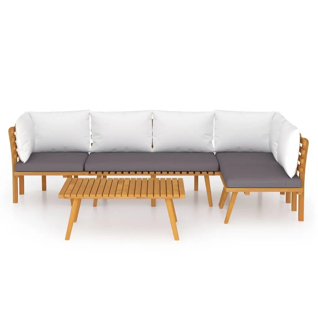 5 Piece Garden Lounge Set Solid Acacia Wood Outdoor Patio Furniture Brown