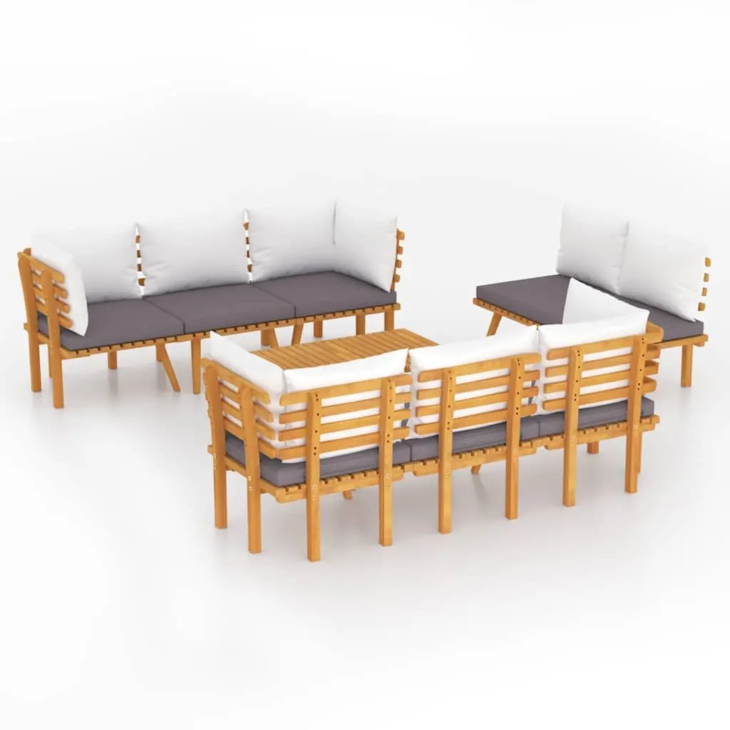 8-Piece Solid Wood Garden Lounge Set