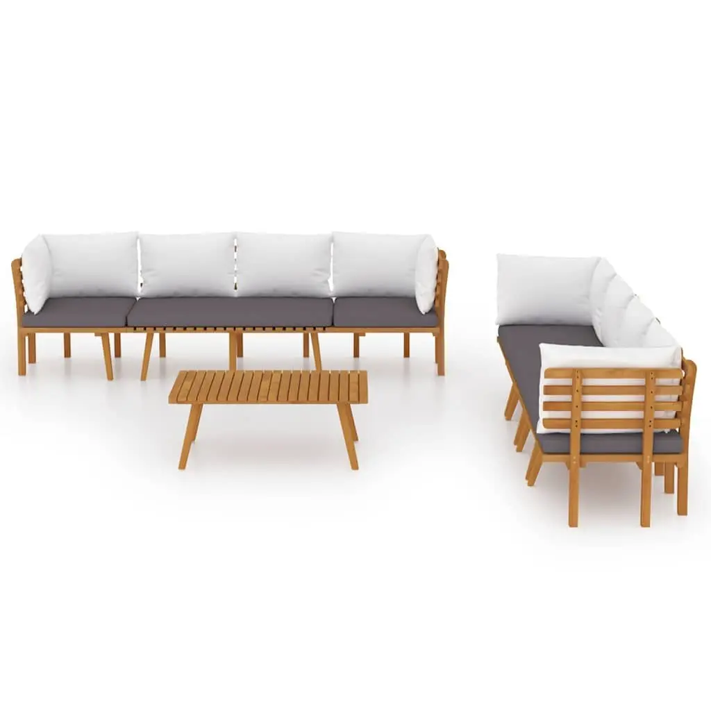 8-Piece Solid Wood Garden Lounge Set
