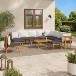 Specifications of the 12-Piece Acacia Wood Garden Lounge Set