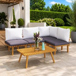 5 Piece Garden Lounge Set: Dimensions & Material Details