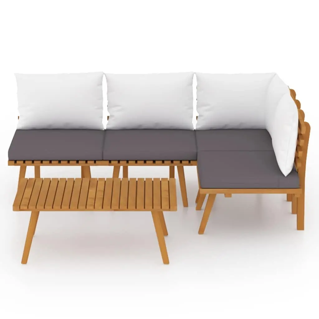 5 Piece Garden Lounge Set Outdoor Patio Furniture Solid Wood Acacia
