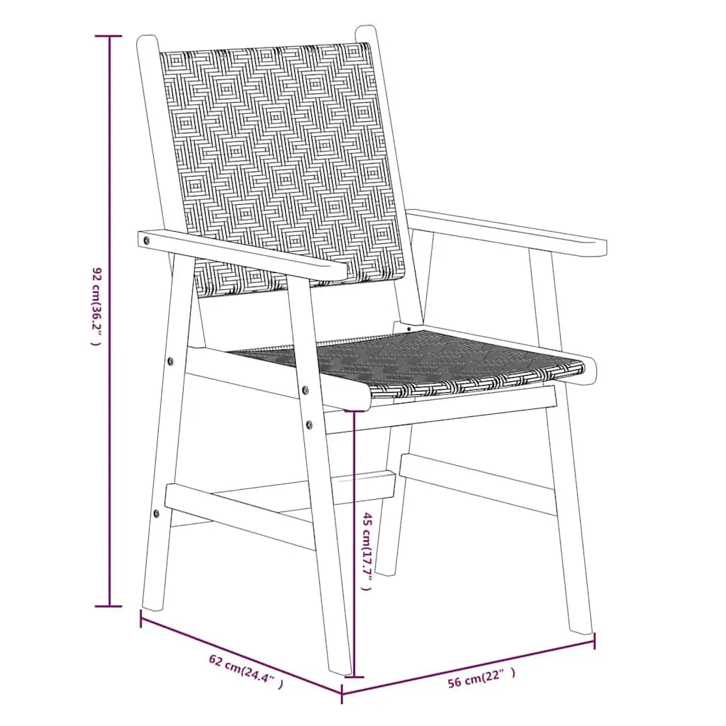 5-Piece Acacia Wood Garden Set