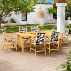 7-Piece Outdoor Dining Set - Acacia Wood Construction