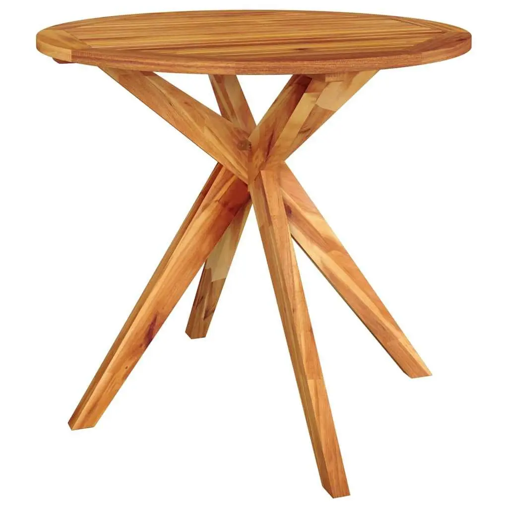Garden Dining Set 5 Piece Outdoor Patio Table Chairs Brown Acacia Wood Furniture