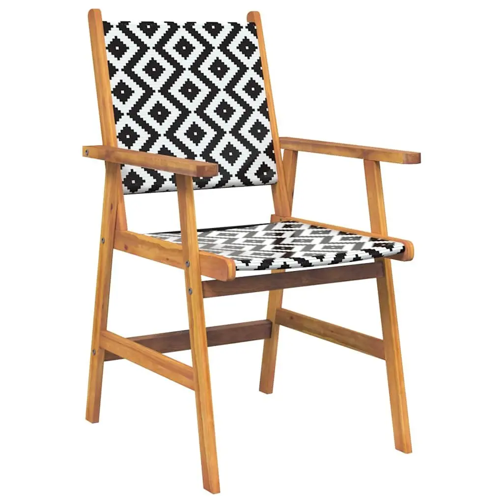 Garden Dining Set 5 Piece Outdoor Furniture Patio Table Chairs Brown Wood