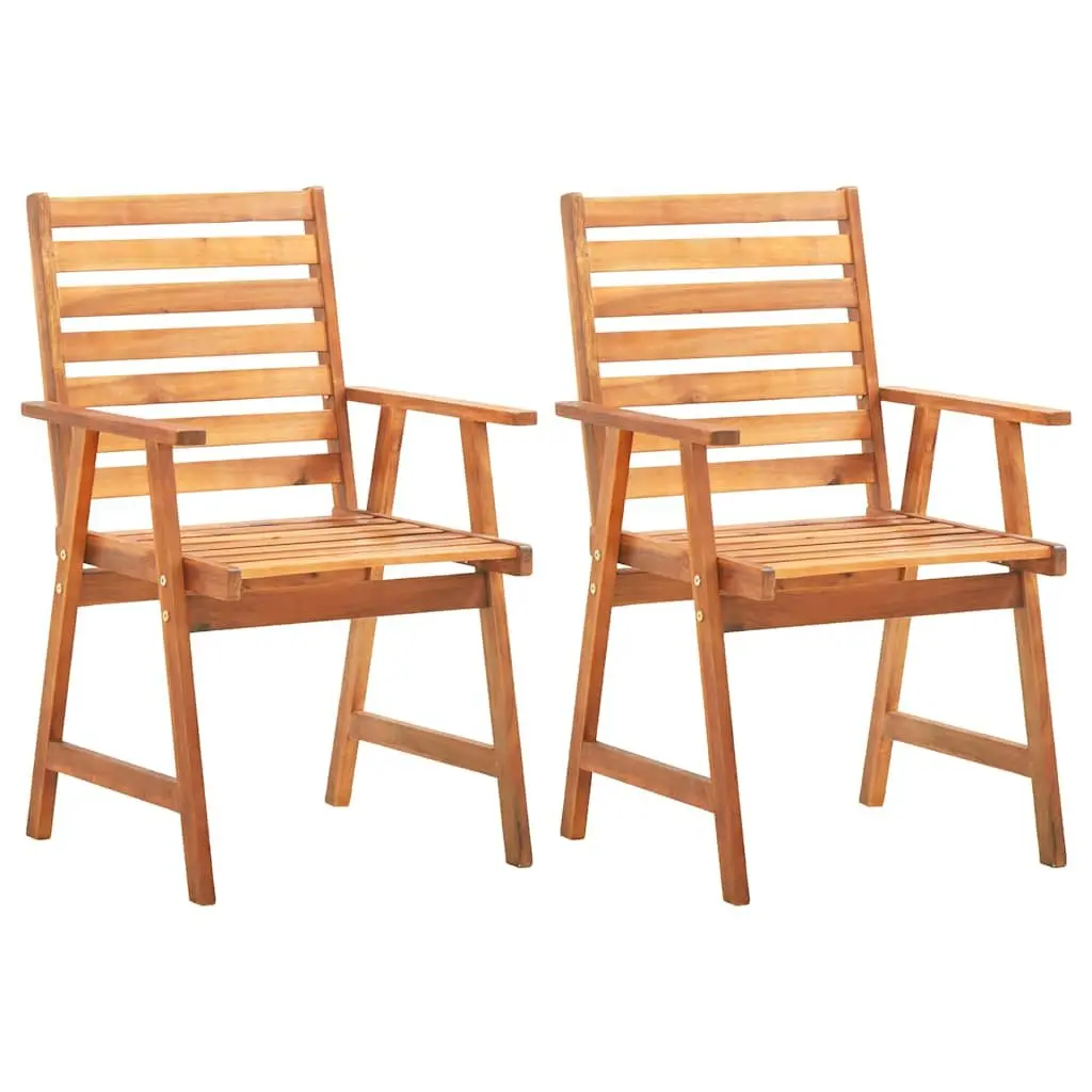 Garden Dining Set 3 Piece Outdoor Patio Solid Wood Acacia Table Chairs