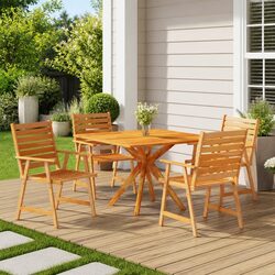 5 Piece Garden Dining Set Specifications: Acacia Wood