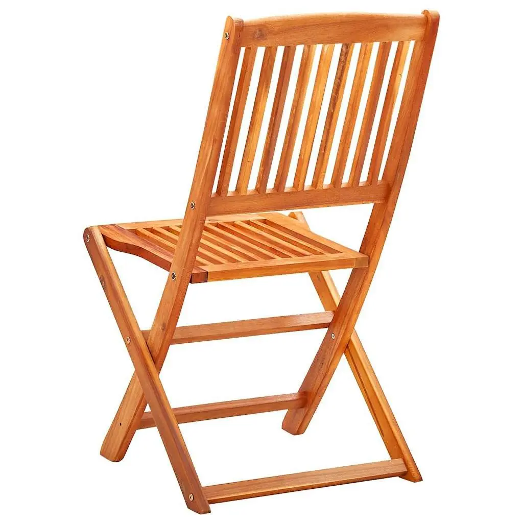 Outdoor Eucalyptus Folding Chairs Set