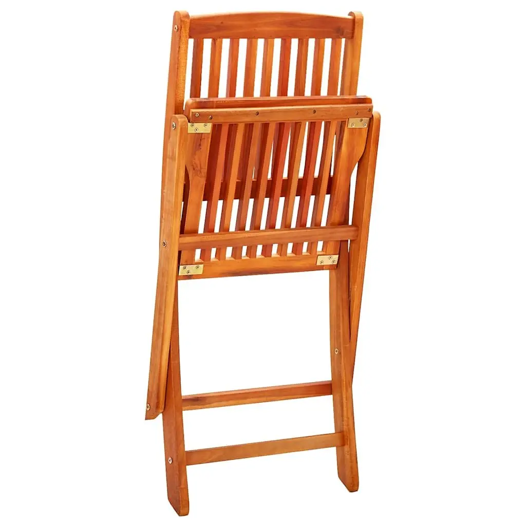 Outdoor Eucalyptus Folding Chairs Set