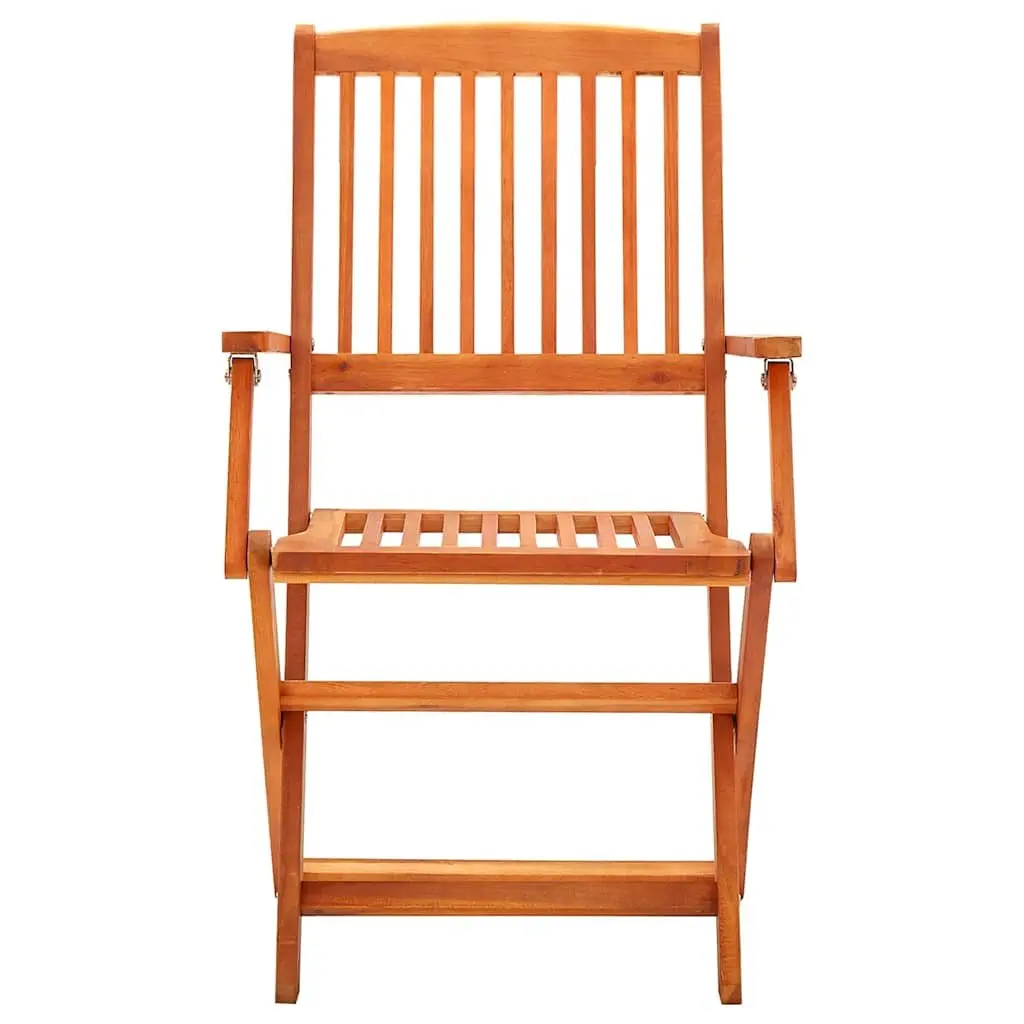 9 Piece Folding Eucalyptus Wood Dining Set