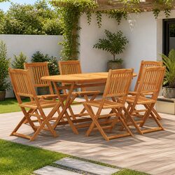 Specifications for 7-Piece Folding Outdoor Dining Set