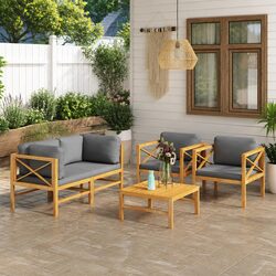 Specifications of the 5 Piece Teak Wood Garden Lounge Set
