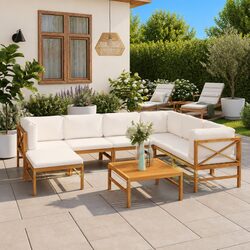Specifications of 8 Piece Outdoor Teak Lounge Set