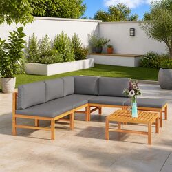 Specifications of 6-Piece Teak Wood Garden Lounge Set