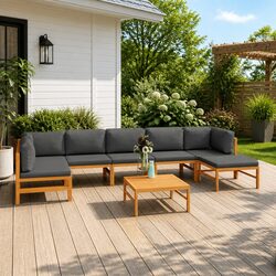 Specifications for 8-Piece Teak Wood Garden Lounge Set