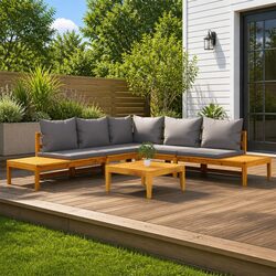 Specifications of the 4-Piece Acacia Wood Garden Lounge Set