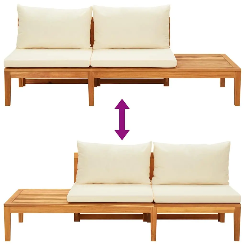 Wooden Garden Lounge Set 4 Piece Patio Furniture with Cushions