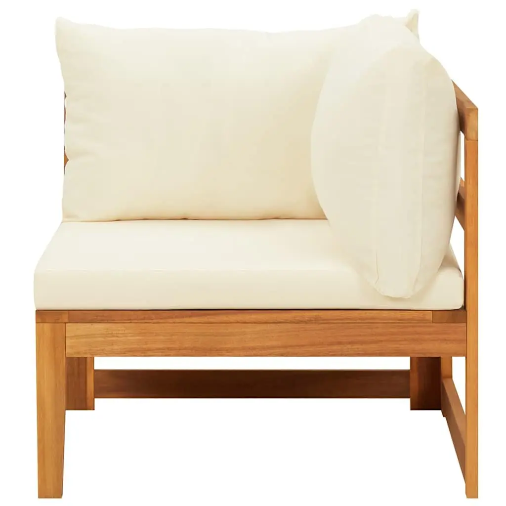Garden Lounge Set Outdoor Patio Furniture 3 Piece Acacia Wood Sofa with Cushions
