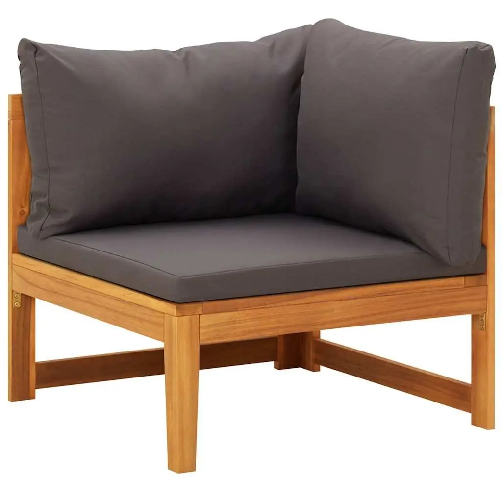 Garden Lounge Set Outdoor Patio Furniture 3 Piece Acacia Wood with Cushions