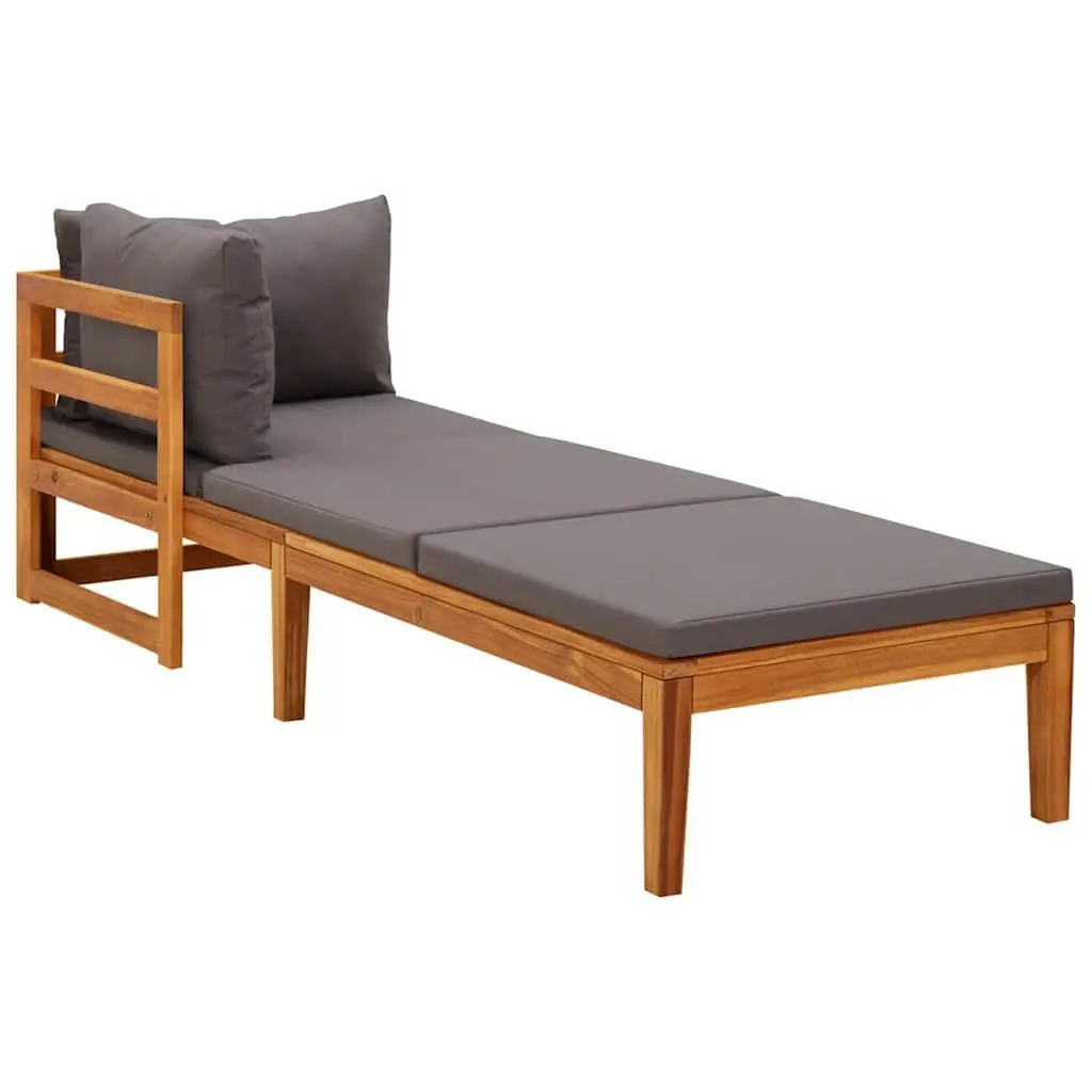 Garden Lounge Set Outdoor Patio Furniture 3 Piece Acacia Wood with Cushions