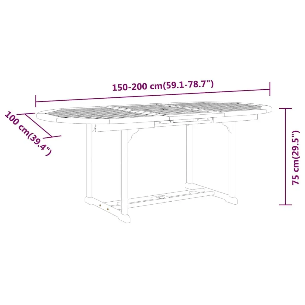 5 Piece Garden Dining Set Outdoor Patio Furniture Extendable Table Reclining Armchairs
