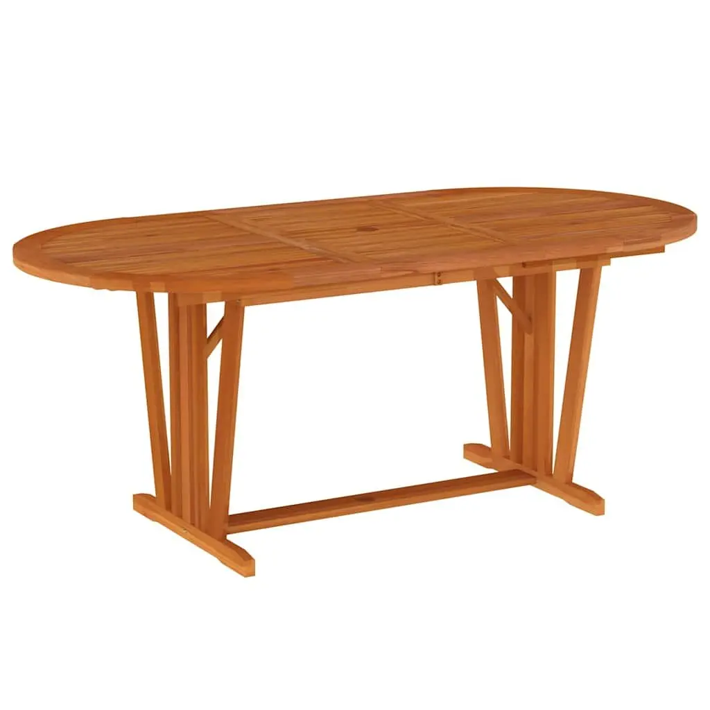 5-Piece Extendable Eucalyptus Wood Dining Set