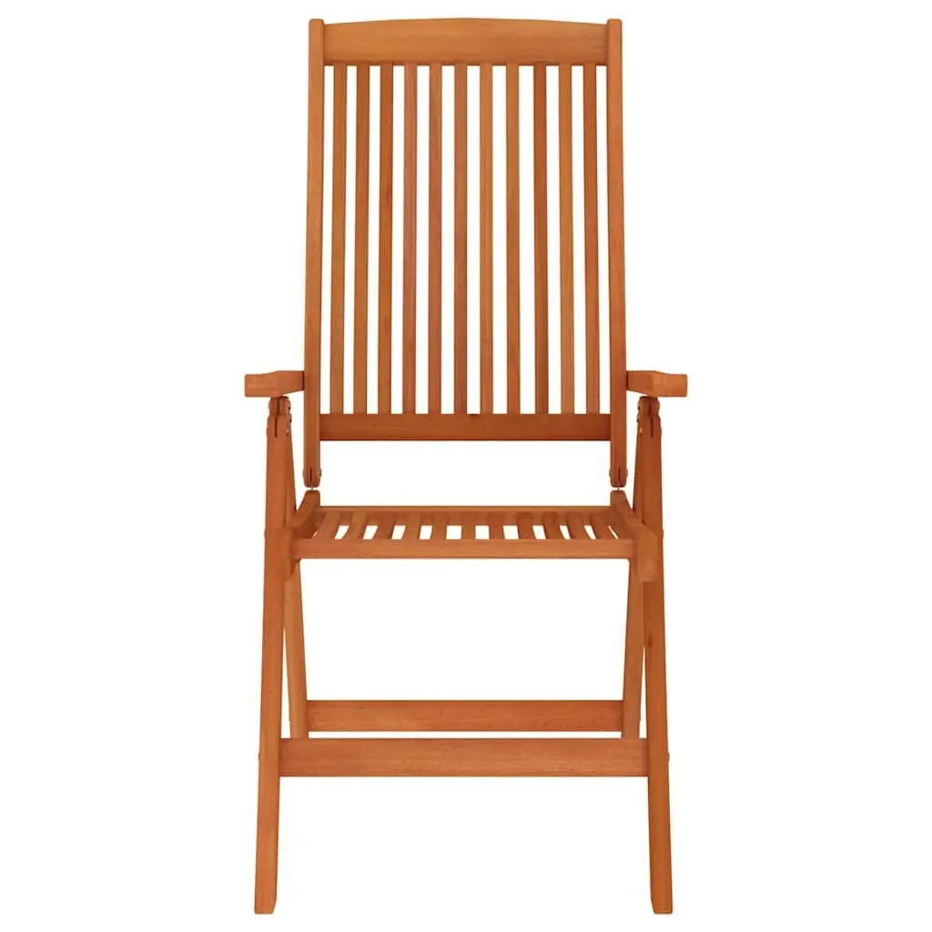 Folding Garden Chairs Outdoor 6 Piece Solid Wood Eucalyptus Brown