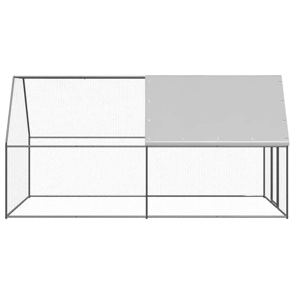 Outdoor Chicken Cage for Backyard 2x4x2 m Galvanised Steel Coop Run Hen House Aviary