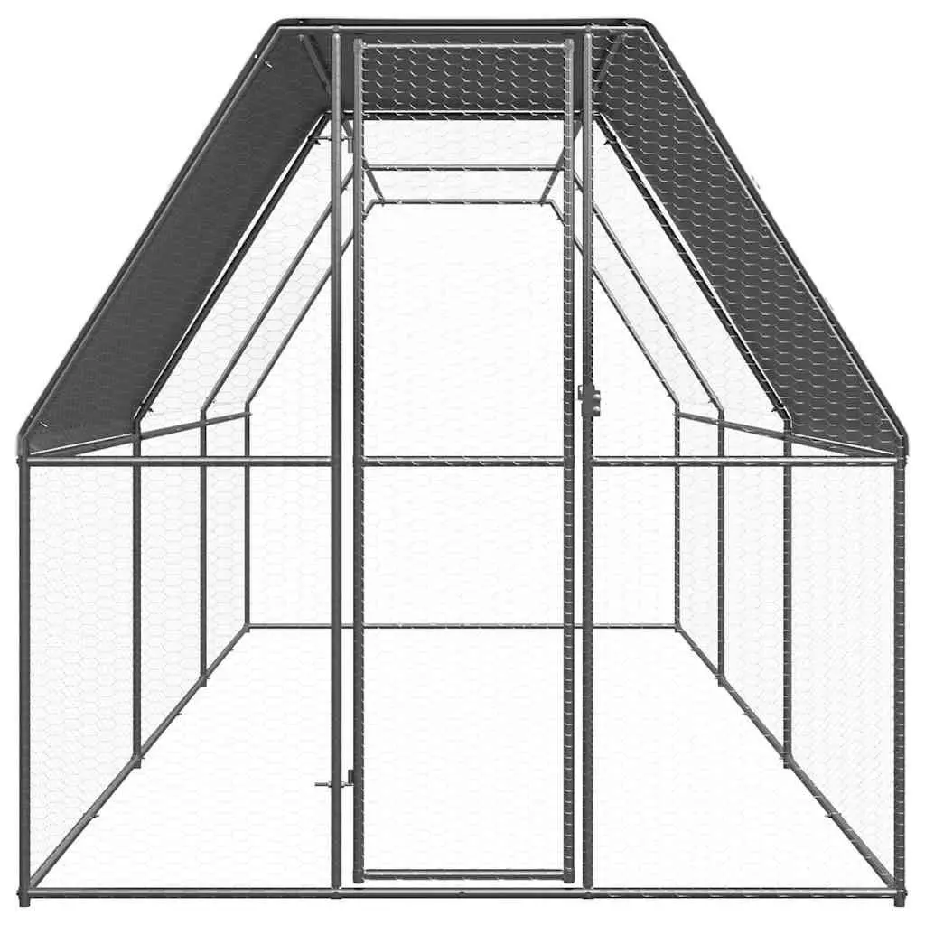 Outdoor Chicken Cage for Backyard Use 2x6x2m Galvanised Steel Enclosure