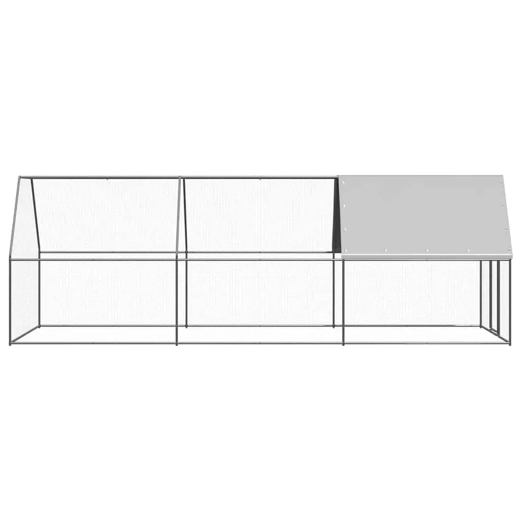 Outdoor Chicken Cage for Backyard Use 2x6x2m Galvanised Steel Enclosure