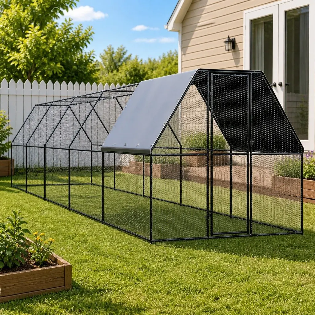 Outdoor Chicken Cage Run 2x10x2m