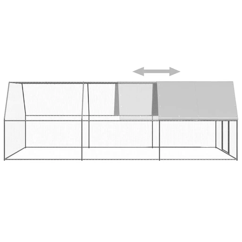 Outdoor Chicken Cage for Backyard Poultry 3x6x2 m Galvanised Steel Run Coop Aviary Enclosure