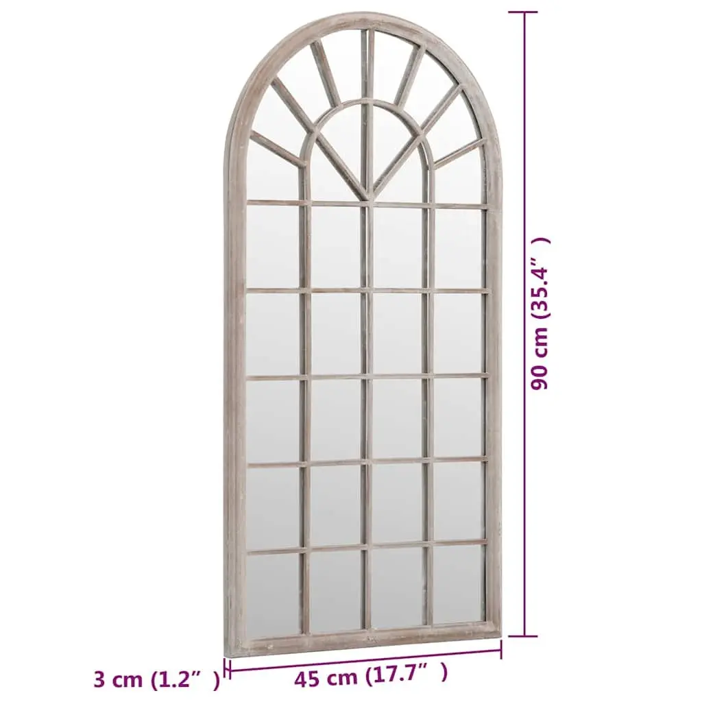 Cream Mirror with Iron Frame 90 x 45 cm for Indoor Use