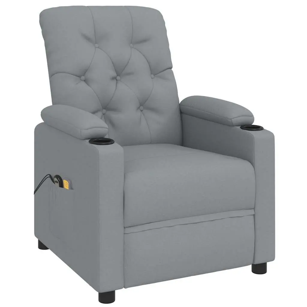 Electric Massage Chair for Health and Beauty Grey Fabric Size